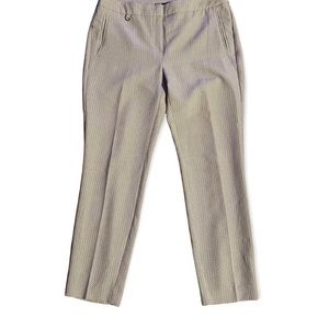 Adrianna Papell Printed Kate Fit Career Taupe Pants Size 8